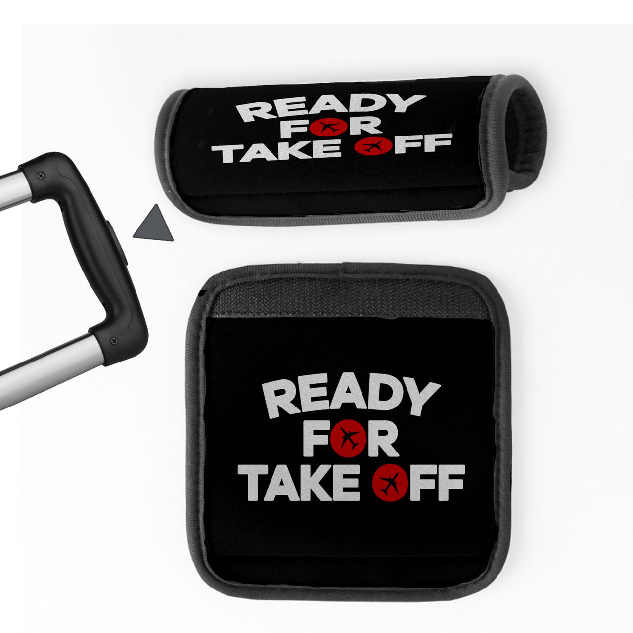 Ready For Takeoff Designed Neoprene Luggage Handle Covers