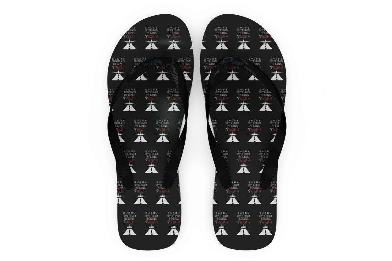 Every Opportunity Designed Slippers (Flip Flops)