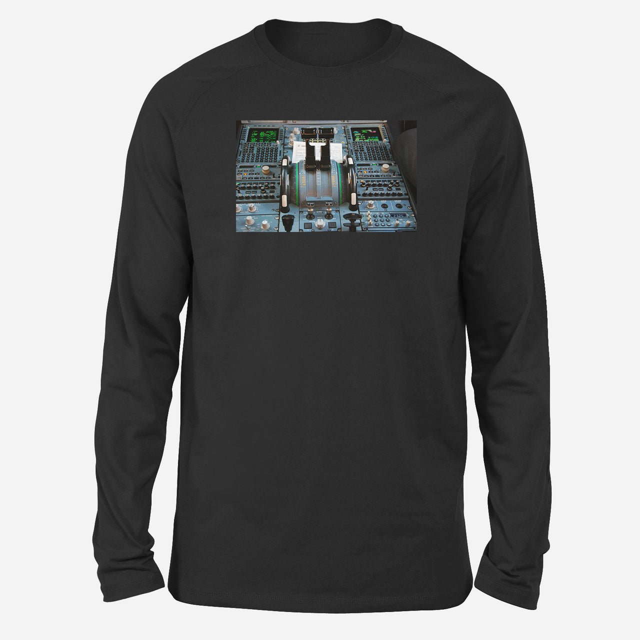 Airbus A320 Cockpit Designed Long-Sleeve T-Shirts
