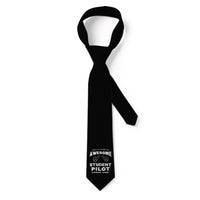 Thumbnail for Student aviation design on premium silk blend tie.