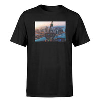 Thumbnail for Amazing City View from Helicopter Cockpit Designed T-Shirts