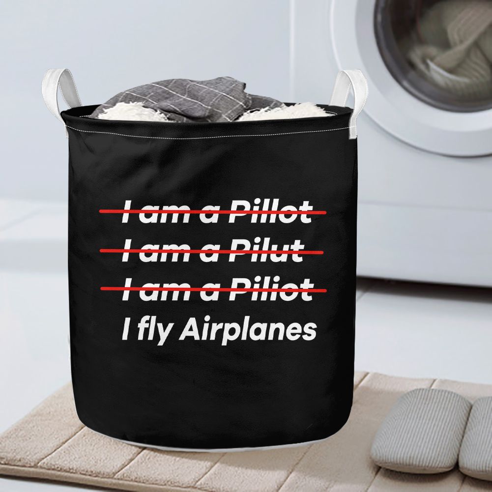 I Fly Airplanes Designed Laundry Baskets