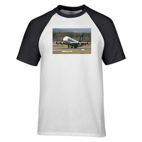 Thumbnail for Departing Singapore Airlines A380 Designed Raglan T-Shirts