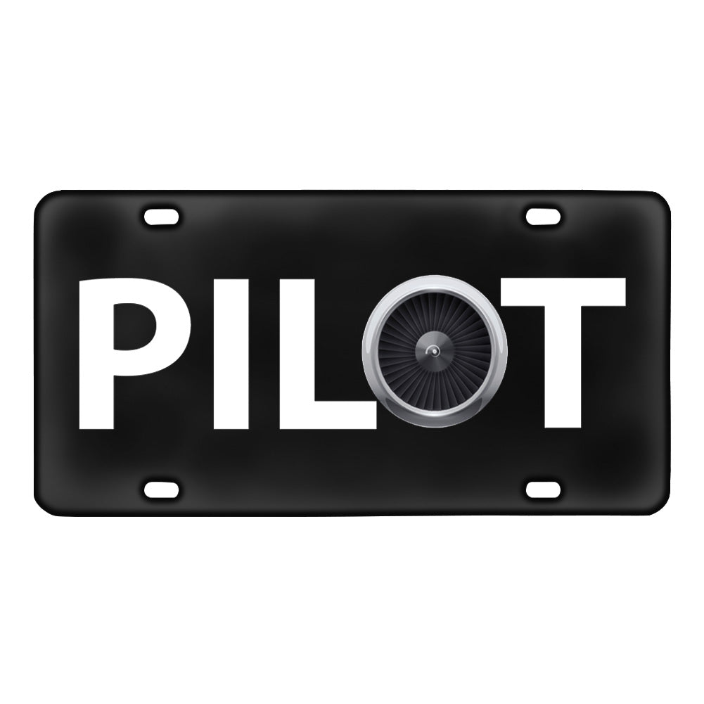 Pilot & Jet Engine Designed Metal (License) Plates