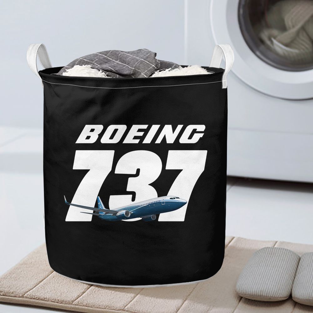 Super Boeing 737+Text Designed Laundry Baskets