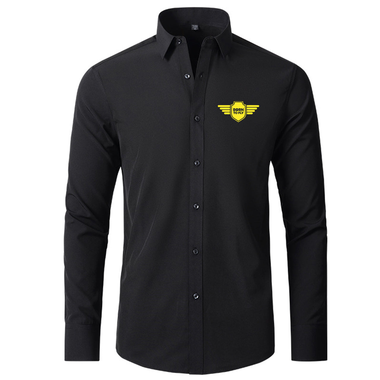 Born To Fly & Badge Designed Long Sleeve Shirts