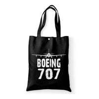 Thumbnail for Boeing 707 & Plane Designed Tote Bags