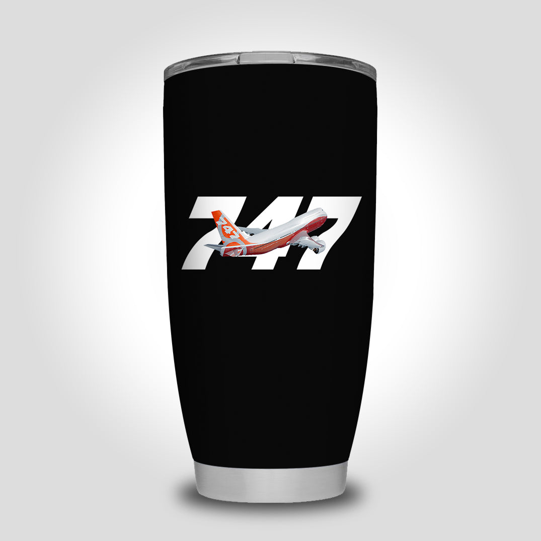 Super Boeing 747 Intercontinental Designed Tumbler Travel Mugs