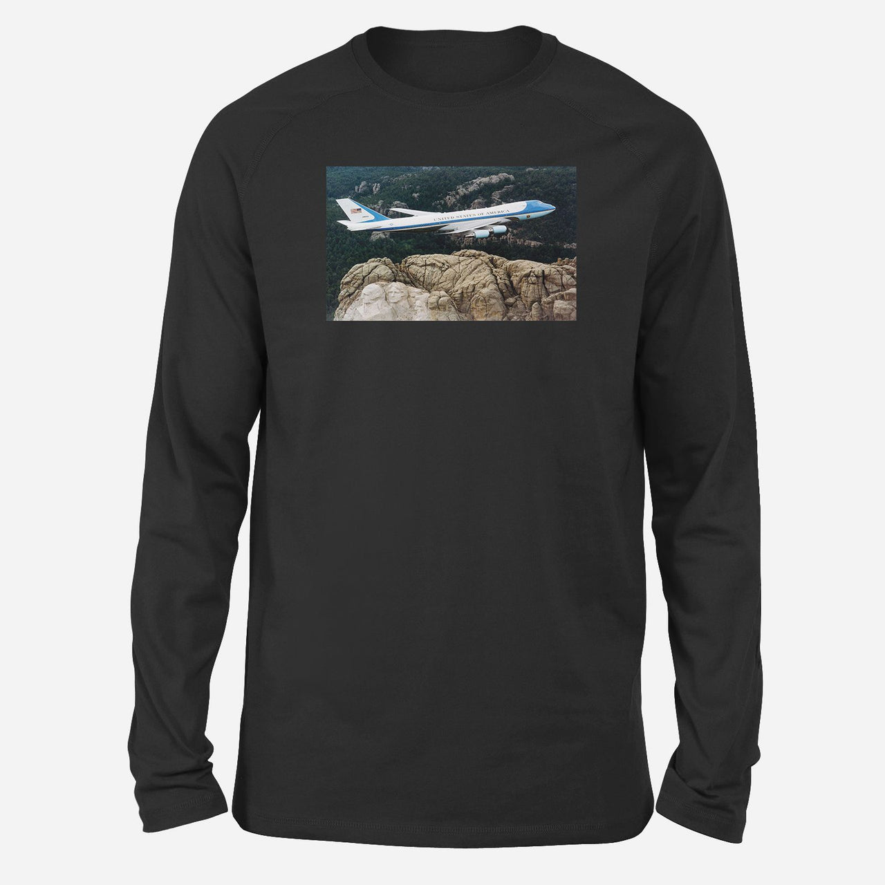 Cruising United States Of America Boeing 747 Designed Long-Sleeve T-Shirts