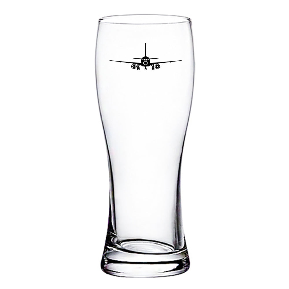 Sukhoi Superjet 100 Silhouette Designed Pilsner Beer Glasses