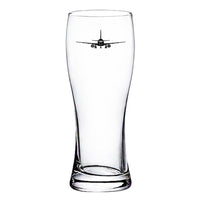 Thumbnail for Sukhoi Superjet 100 Silhouette Designed Pilsner Beer Glasses