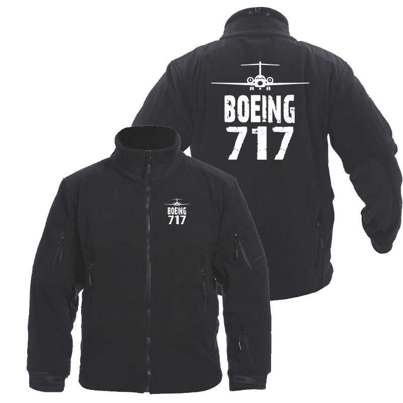 Boeing 717 & Plane Designed Fleece Military Jackets (Customizable)