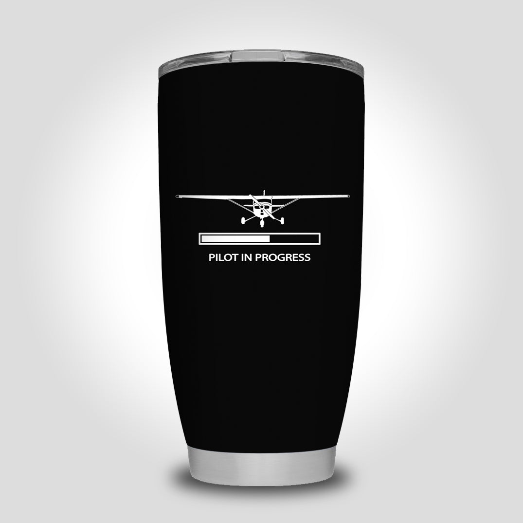 Pilot In Progress (Cessna) Designed Tumbler Travel Mugs