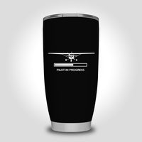 Thumbnail for Pilot In Progress (Cessna) Designed Tumbler Travel Mugs