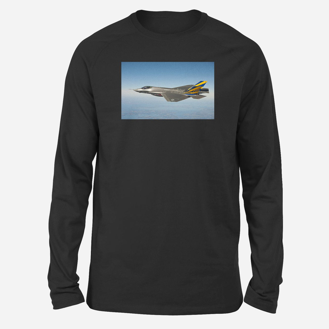 Cruising Fighting Falcon F35 Designed Long-Sleeve T-Shirts