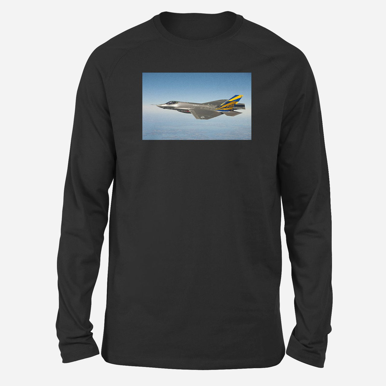 Cruising Fighter Jet 35 Designed Long-Sleeve T-Shirts