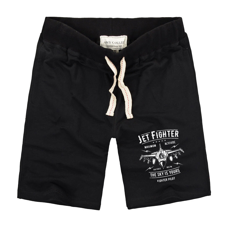 Jet Fighter - The Sky is Yours Designed Cotton Shorts