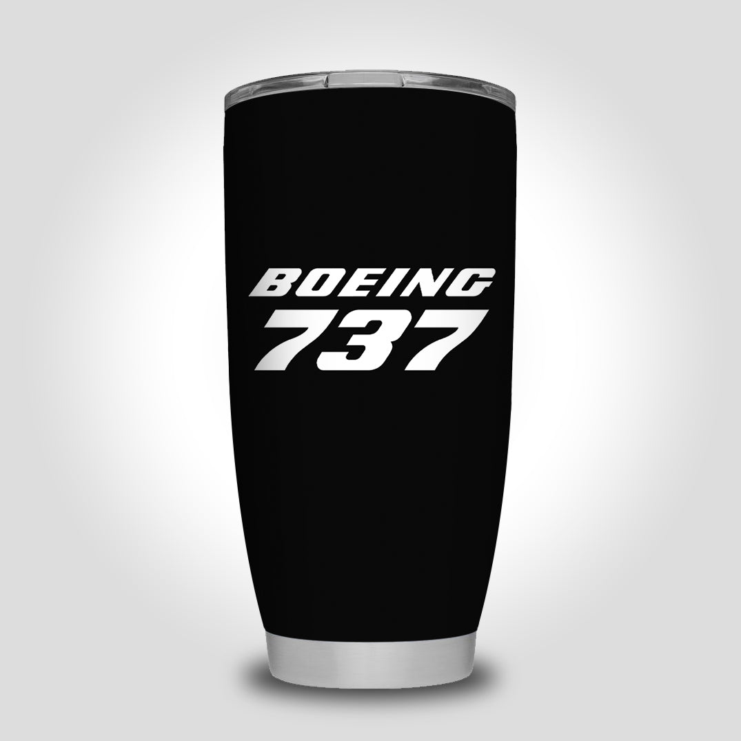 Boeing 737 & Text Designed Tumbler Travel Mugs