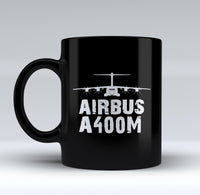 Thumbnail for Airbus A400M & Plane Designed Black Mugs