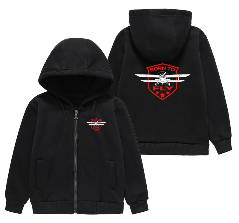 Born To Fly Designed Designed "CHILDREN" Zipped Hoodies