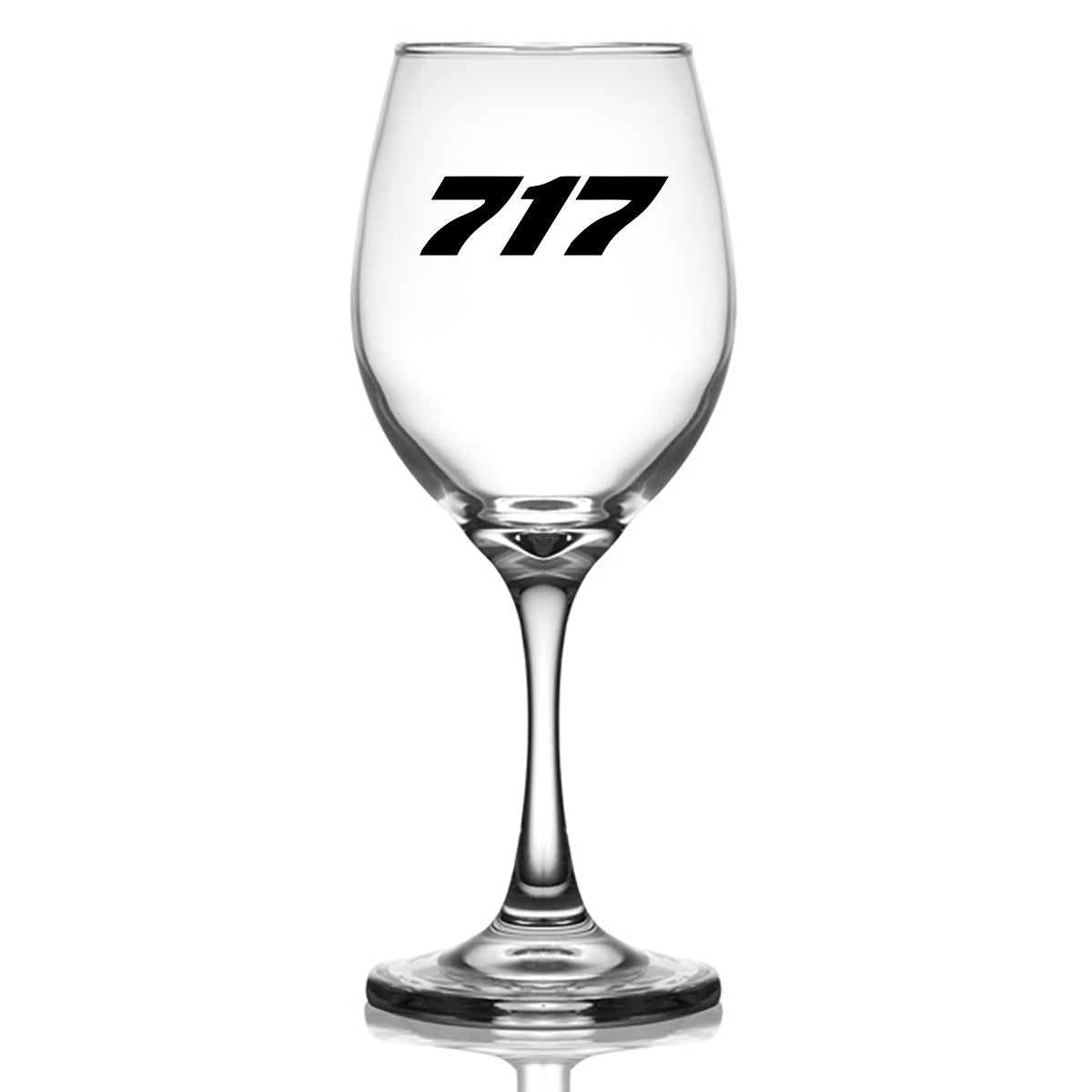717 Flat Text Designed Wine Glasses
