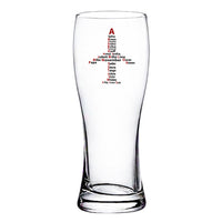 Thumbnail for Airplane Shape Aviation Alphabet Designed Pilsner Beer Glasses