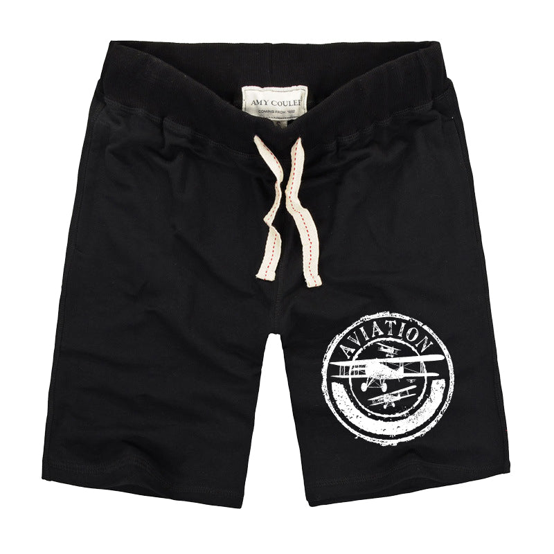 Aviation Lovers Designed Cotton Shorts