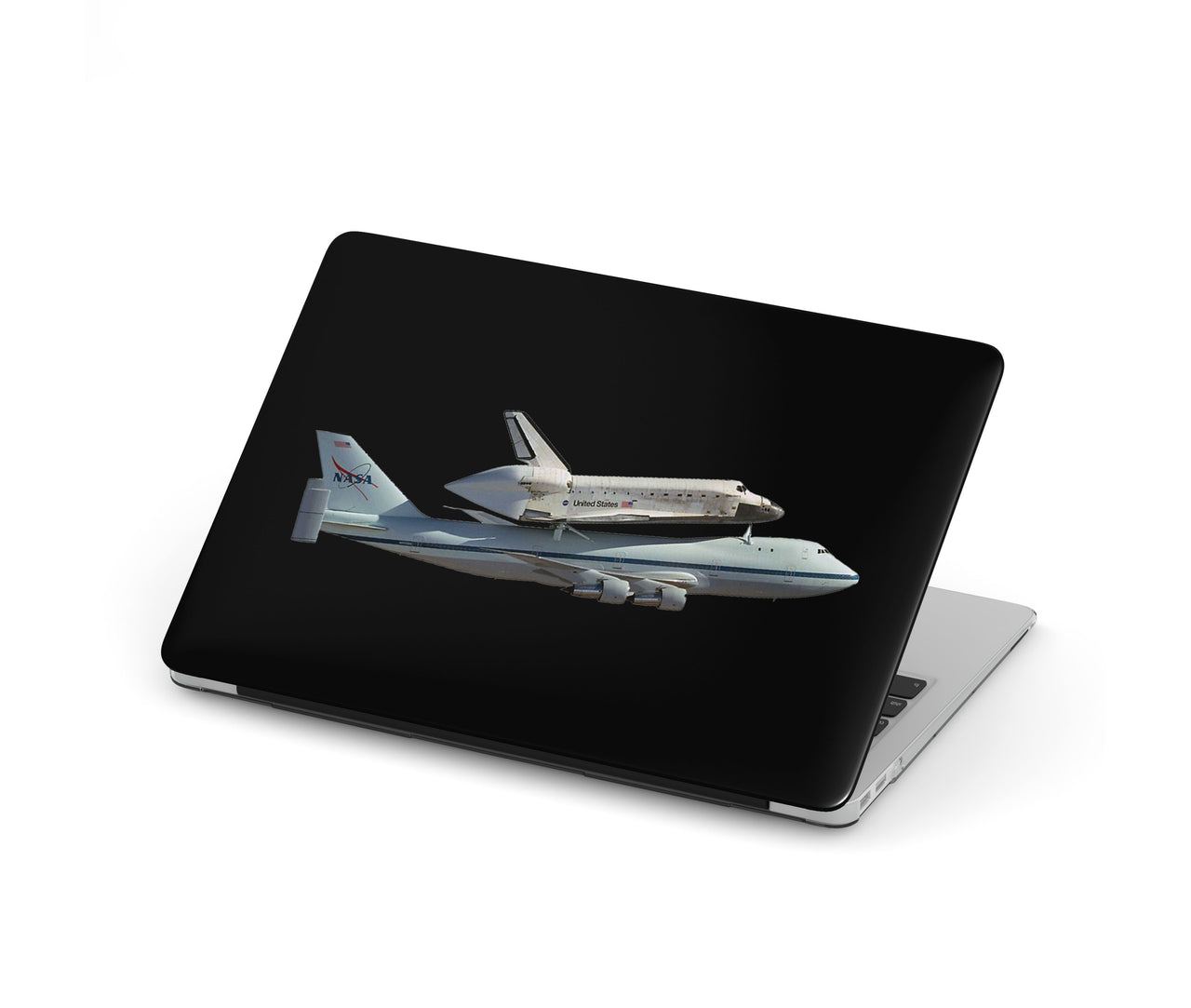 Space shuttle on 747 Designed Macbook Cases