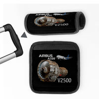 Thumbnail for Airbus A320 & V2500 Engine Designed Neoprene Luggage Handle Covers