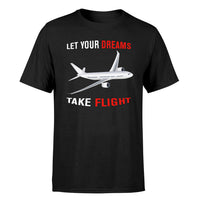Thumbnail for Let Your Dreams Take Flight Designed T-Shirts