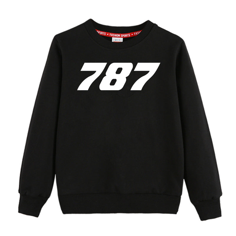 787 Flat Text Designed "CHILDREN" Sweatshirts