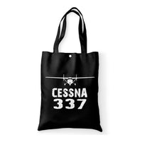 Thumbnail for Cessna 337 & Plane Designed Tote Bags