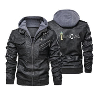 Thumbnail for Air Traffic Control Designed Hooded Leather Jackets