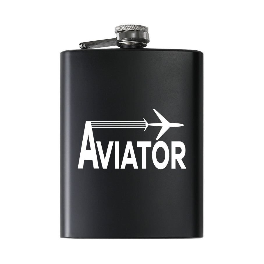 Aviator Designed Stainless Steel Hip Flasks