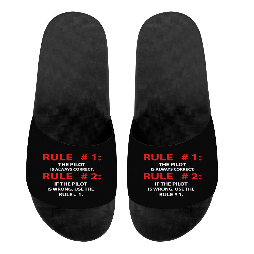 Rule 1 - Pilot is Always Correct Designed Sport Slippers