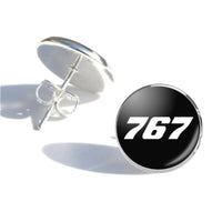 Thumbnail for 767 Flat Text Designed Stud Earrings