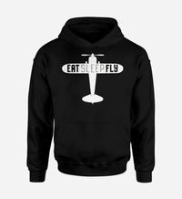 Thumbnail for Eat Sleep Fly & Propeller Designed Hoodies