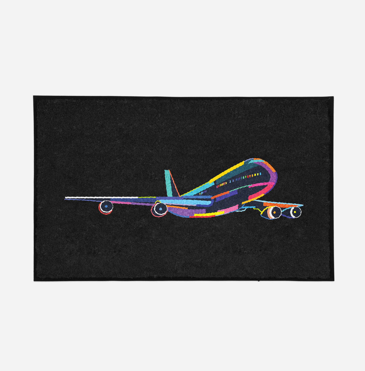 Multicolor Airplane Designed Door Mats