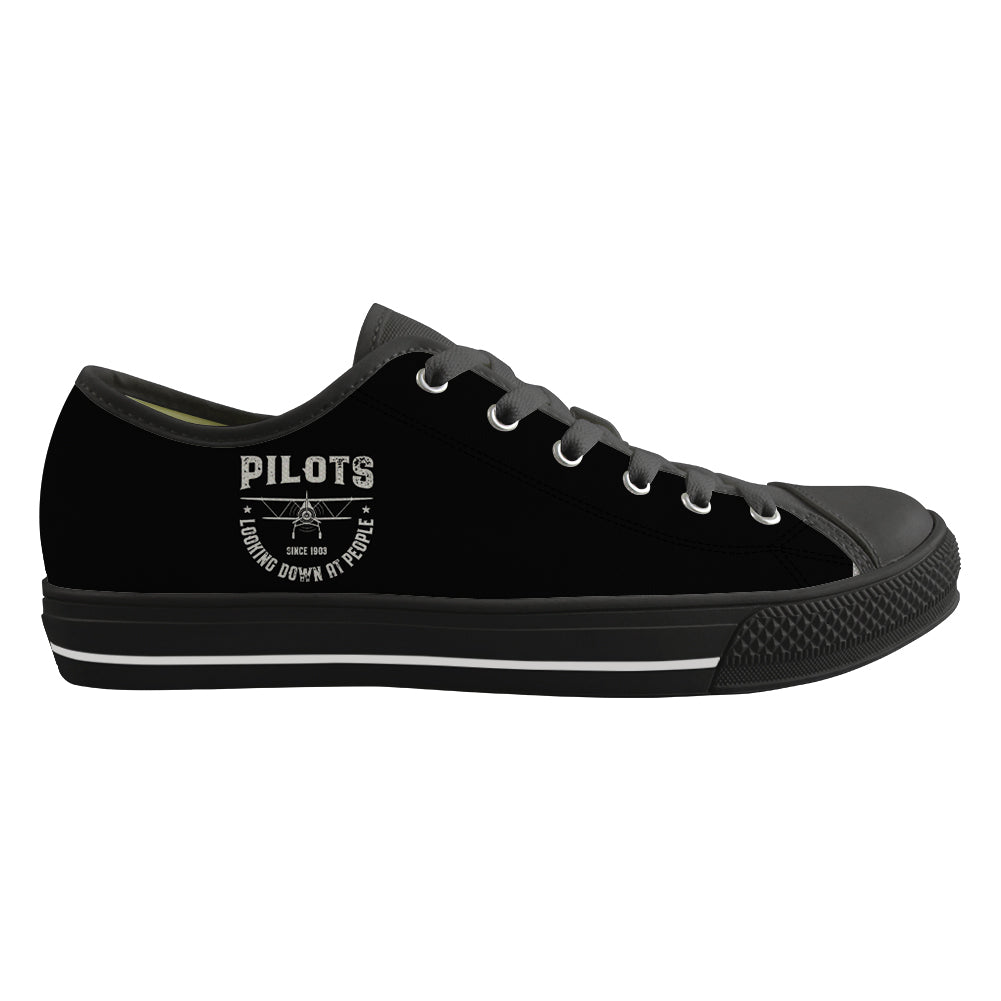 Pilots Looking Down at People Since 1903 Designed Canvas Shoes (Women)