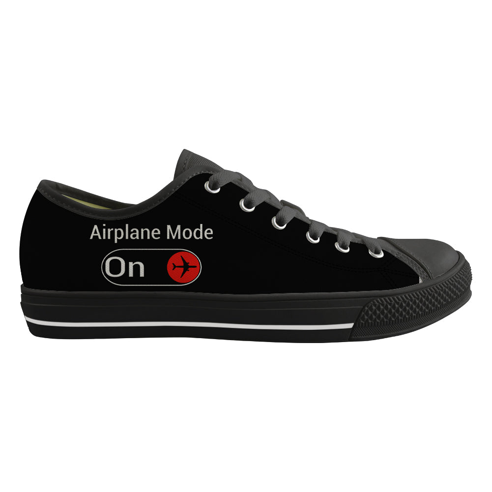 Airplane Mode On Designed Canvas Shoes (Men)
