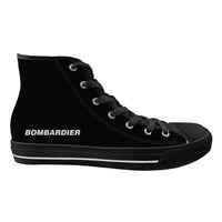 Thumbnail for Bombardier & Text Designed Long Canvas Shoes (Men)