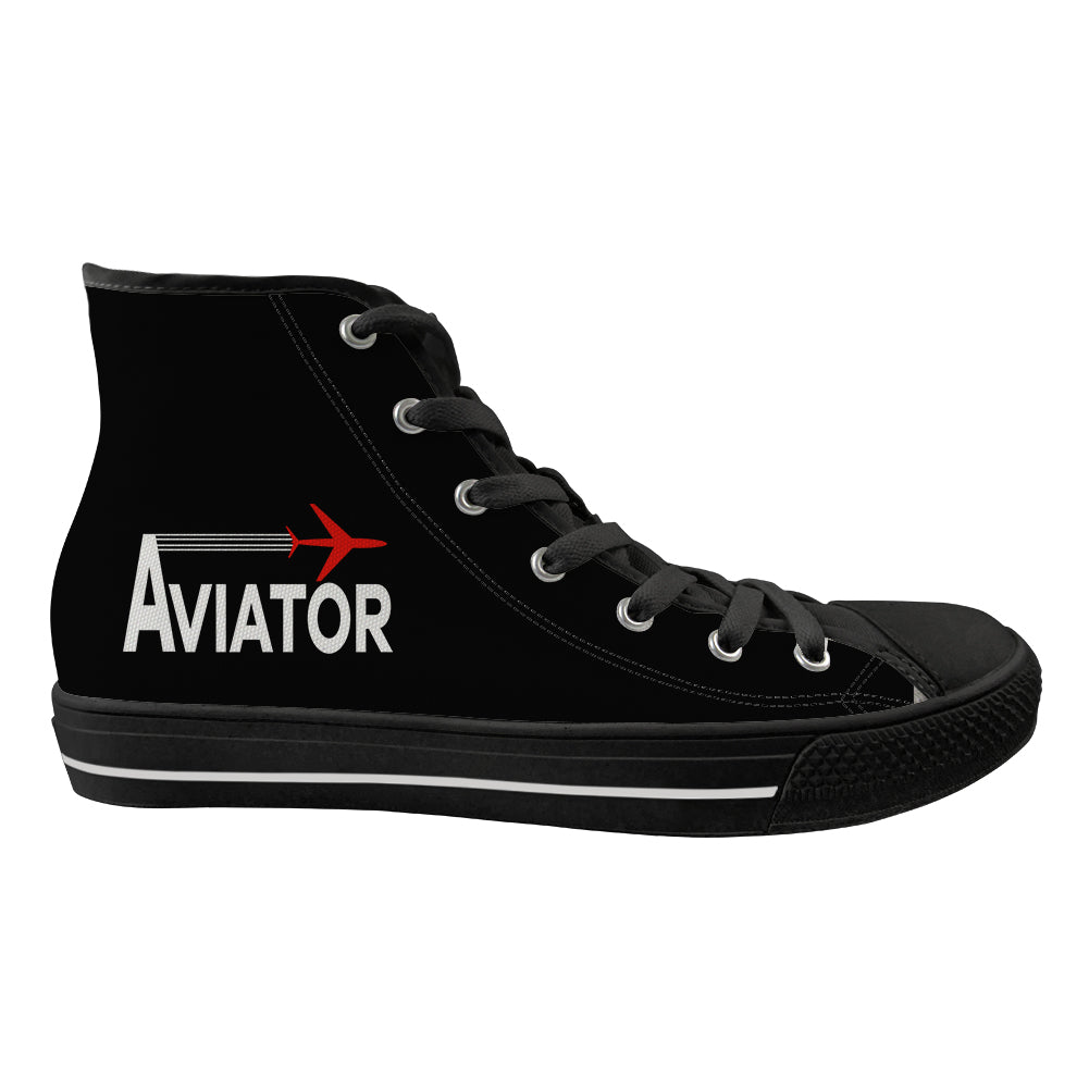 Aviator Designed Long Canvas Shoes (Women)