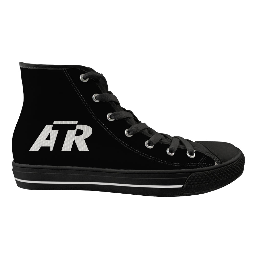 ATR & Text Designed Long Canvas Shoes (Men)