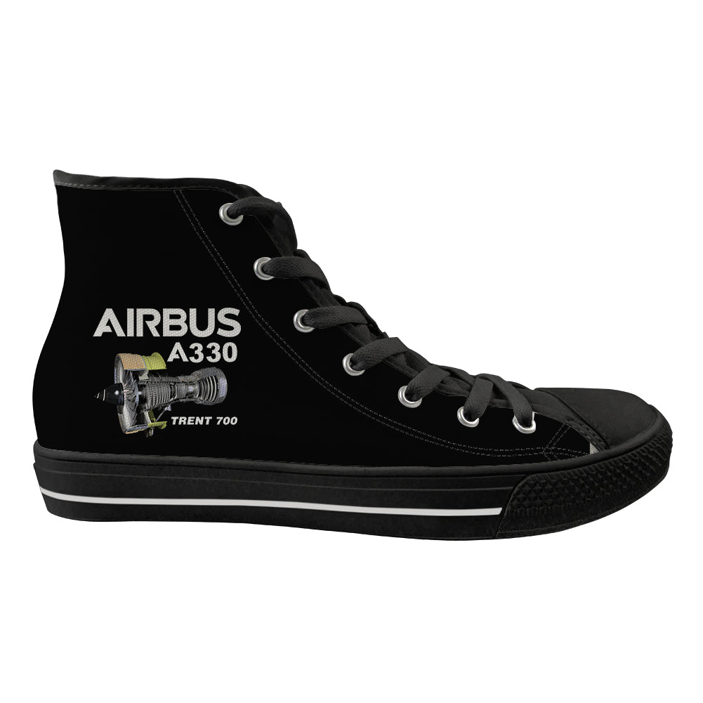 Airbus A330 & Trent 700 Engine Designed Long Canvas Shoes (Women)