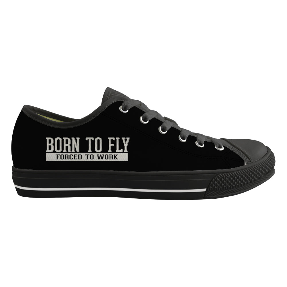 Born To Fly Forced To Work Designed Canvas Shoes (Men)
