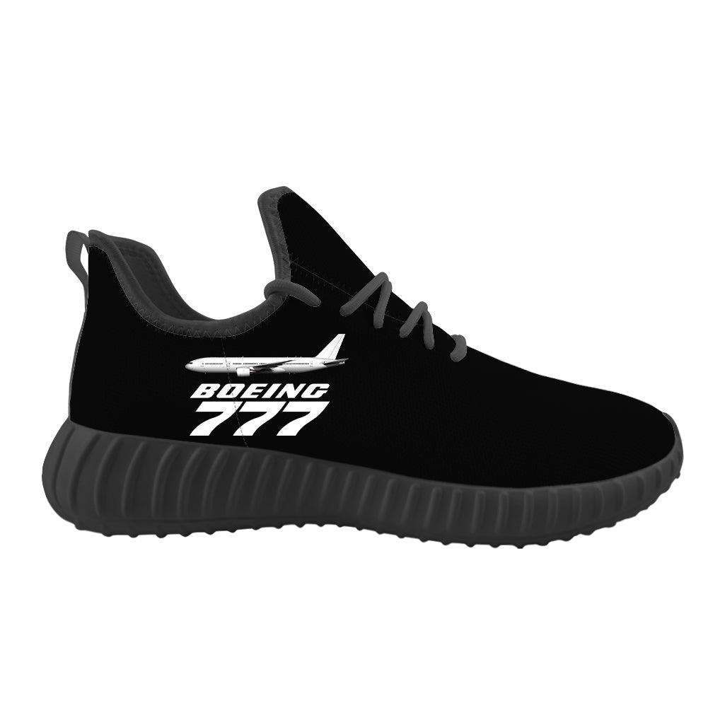 The Boeing 777 Sport Sneakers & Shoes (MEN) aviation design on breathable mesh with cushioned sole men's sport sneakers.