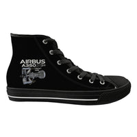 Thumbnail for Airbus A350 & Trent Wxb Engine Designed Long Canvas Shoes (Women)