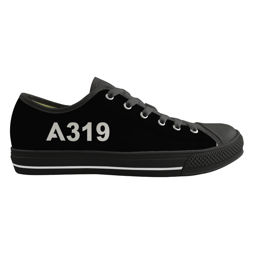 A319 Flat Text Designed Canvas Shoes (Women)