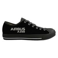 Thumbnail for Airbus A350 & Text Designed Canvas Shoes (Women)