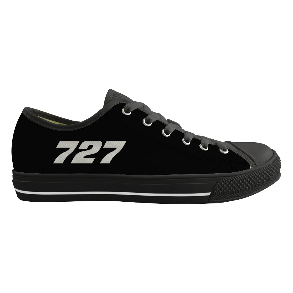 727 Flat Text Designed Canvas Shoes (Men)
